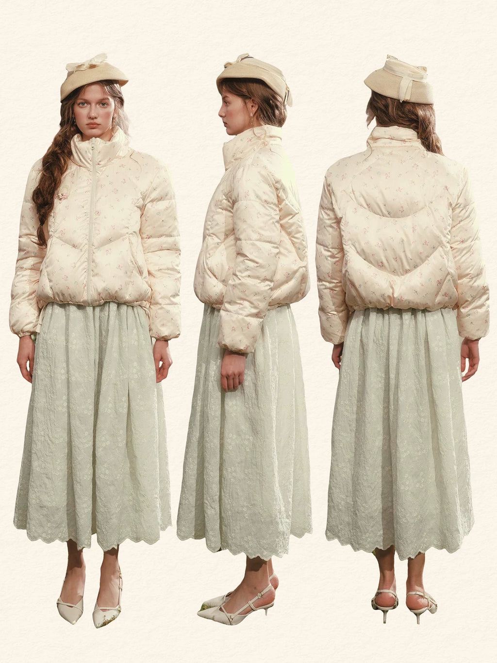 French Cropped Down Puffer Jacket