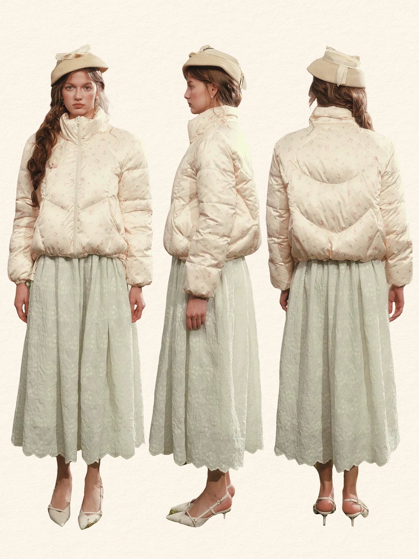 French Cropped Down Puffer Jacket