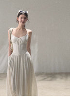 Passing Flower Shop Jacquard Backless Dress