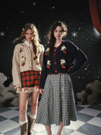 Christmas Night Corset Top & Plaid Skirt Set