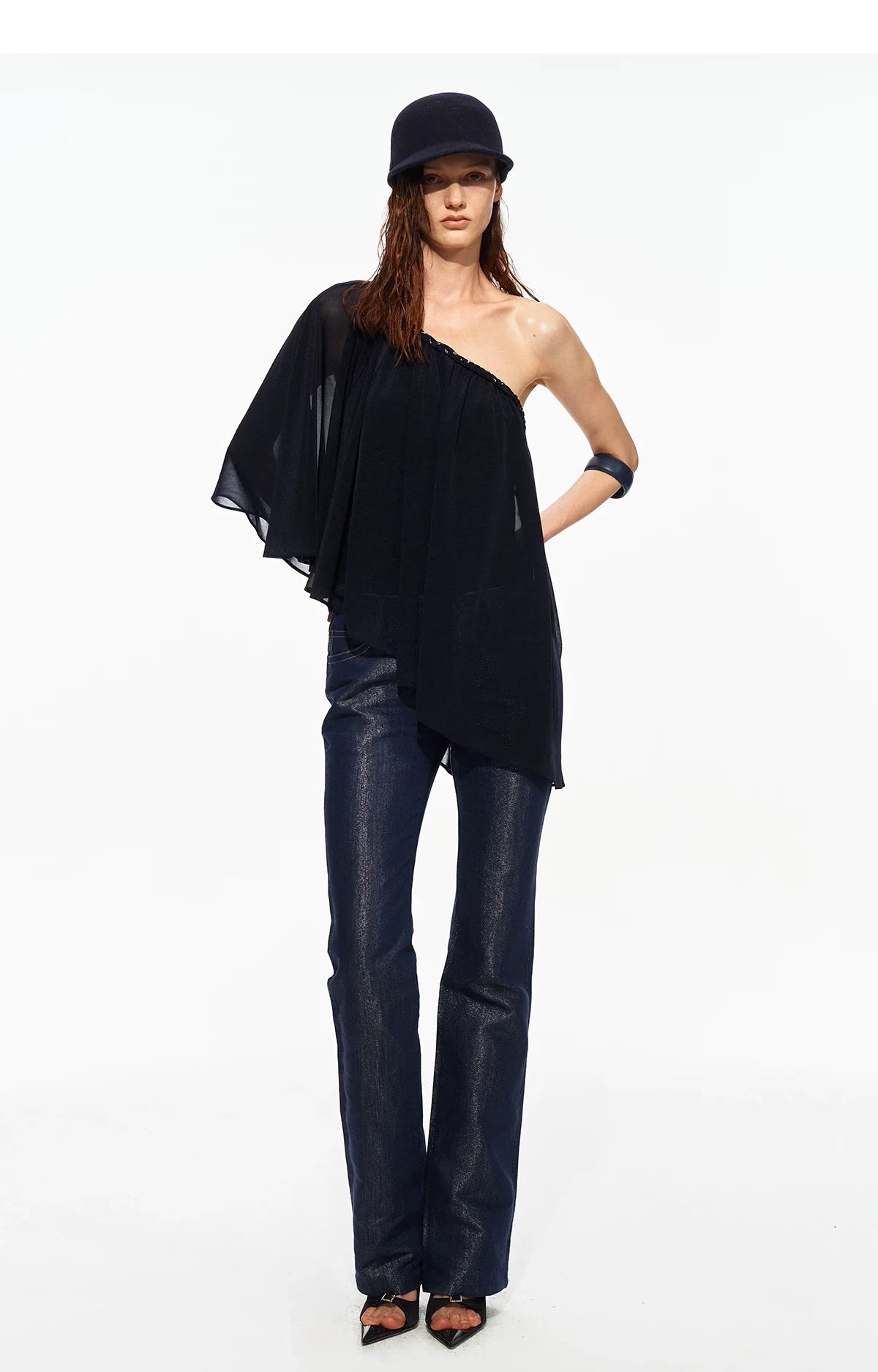 Pearl Sheen Flare Jeans