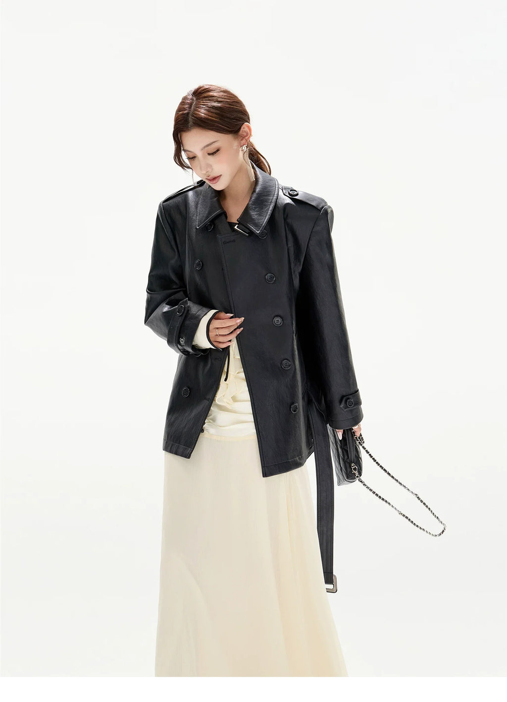Chiffon Blouse & High-Waist Maxi Skirt Set