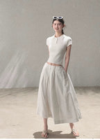 Journey Linen Polo Knit T-Shirt
