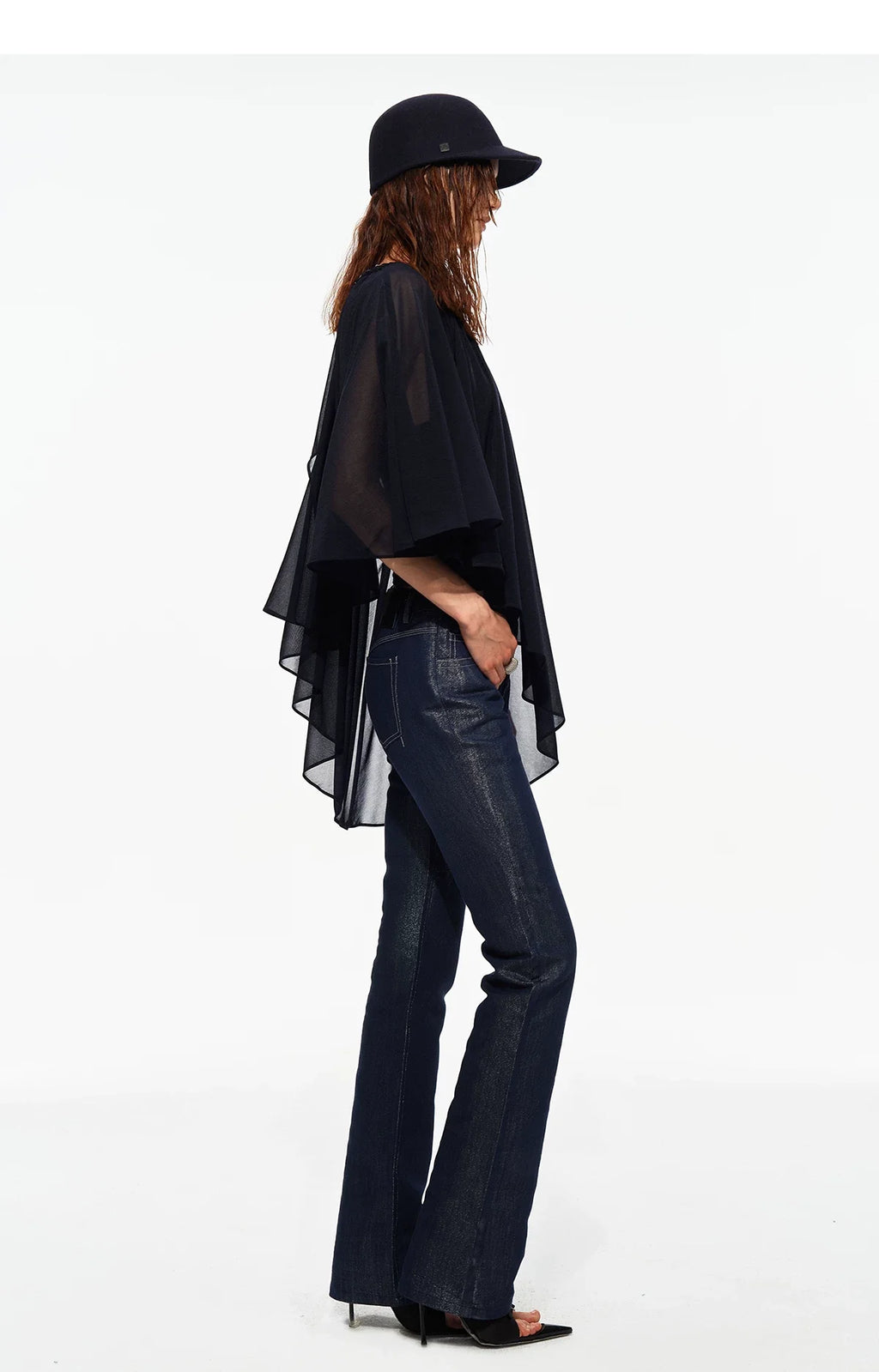 Handwoven Chain Cape Blouse