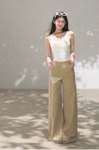 Bohemian Detachable Scarf Wide-Leg Relaxed Trousers