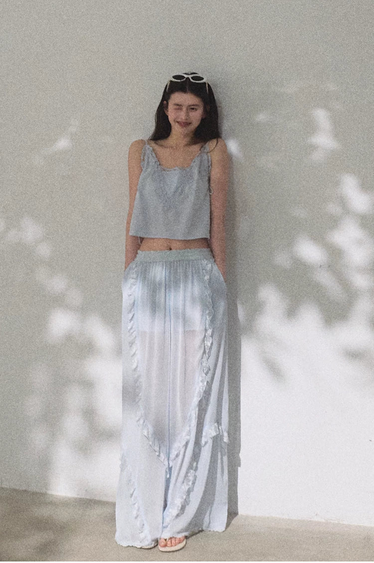 Lyocell Linen Camisole & Relaxed Trousers Set
