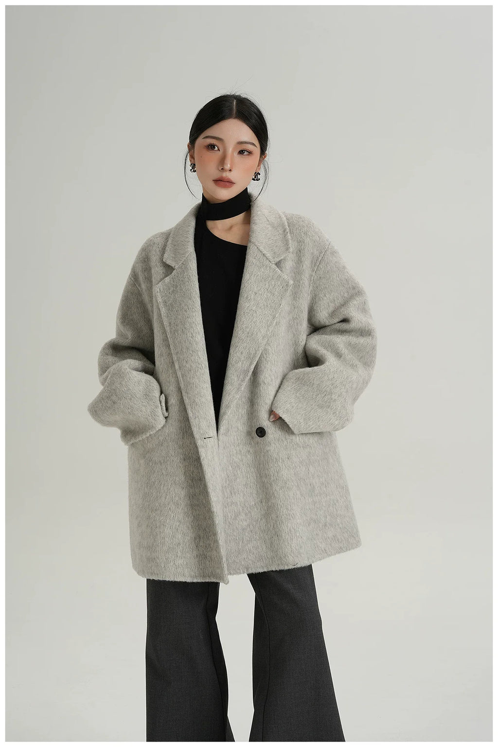 Relaxed-Fit Mid-Length Wool Blazer