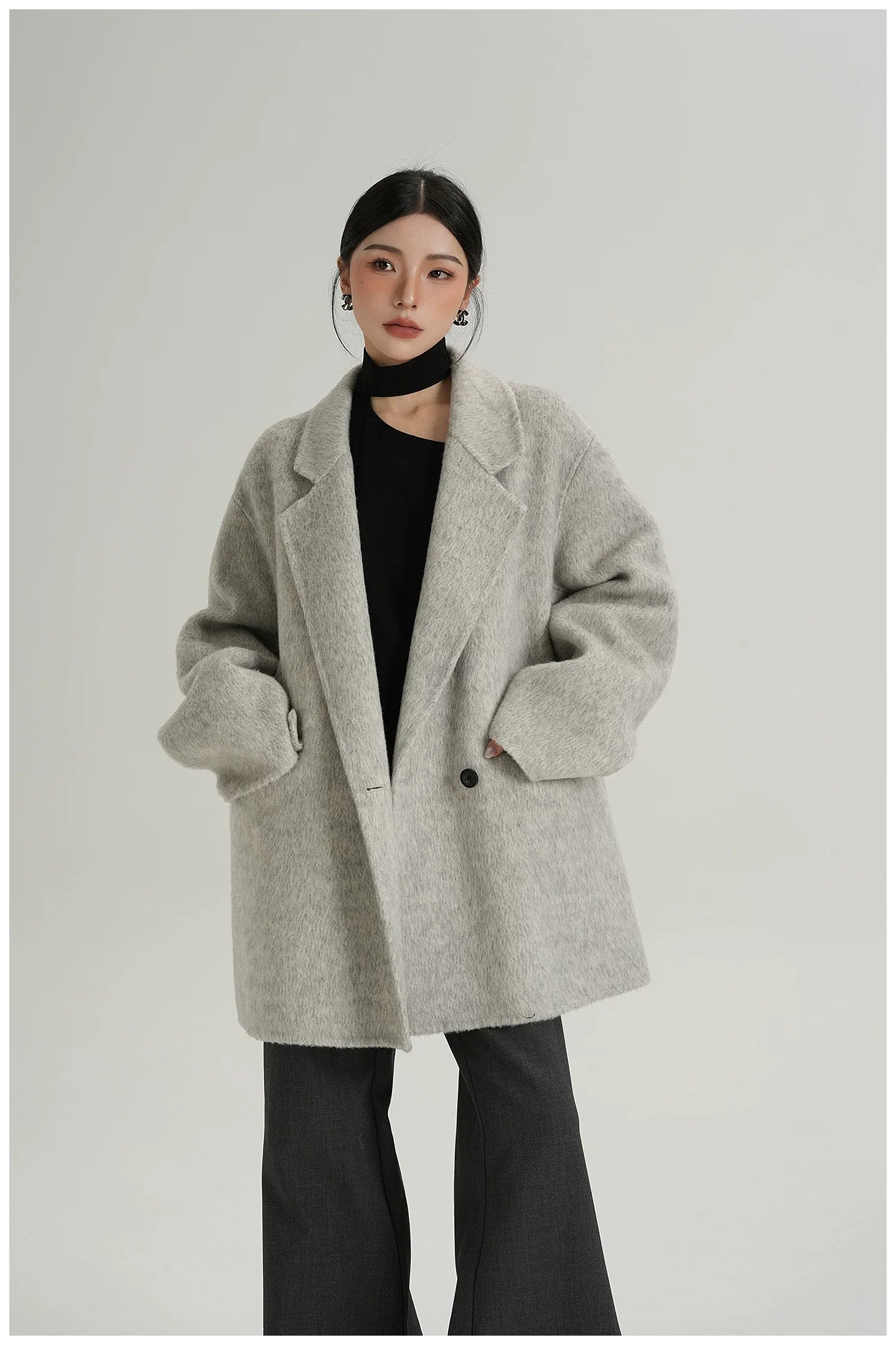 Relaxed-Fit Mid-Length Wool Blazer