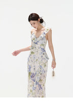 Morning Glory Dream Ruffle Chiffon Maxi Dress