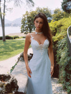 Moonlit Tide Lace Splice Princess Slip Dress