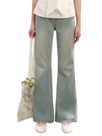 Lace Trim Flare Jeans
