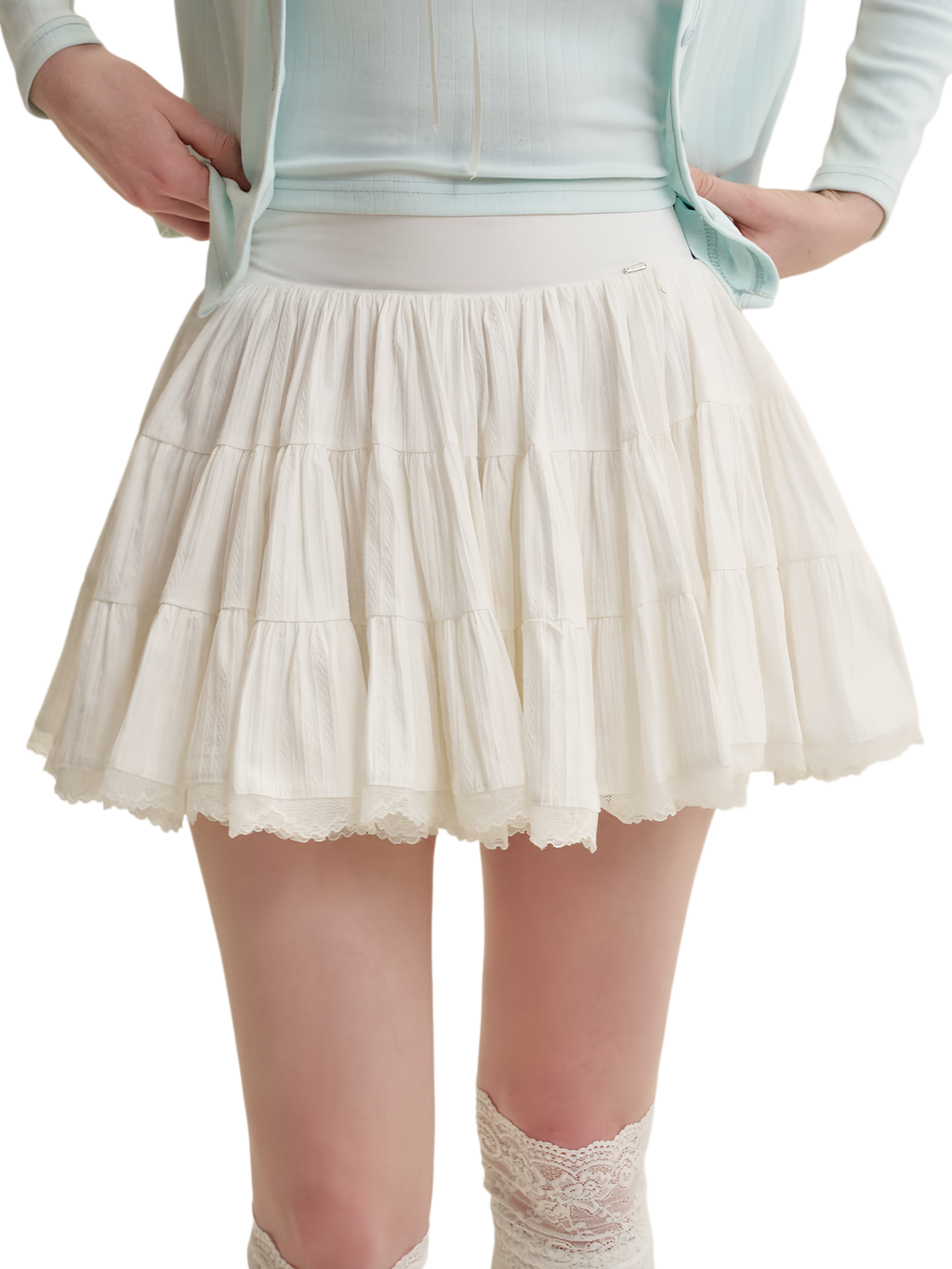 Romantic Lace Puff Skirt