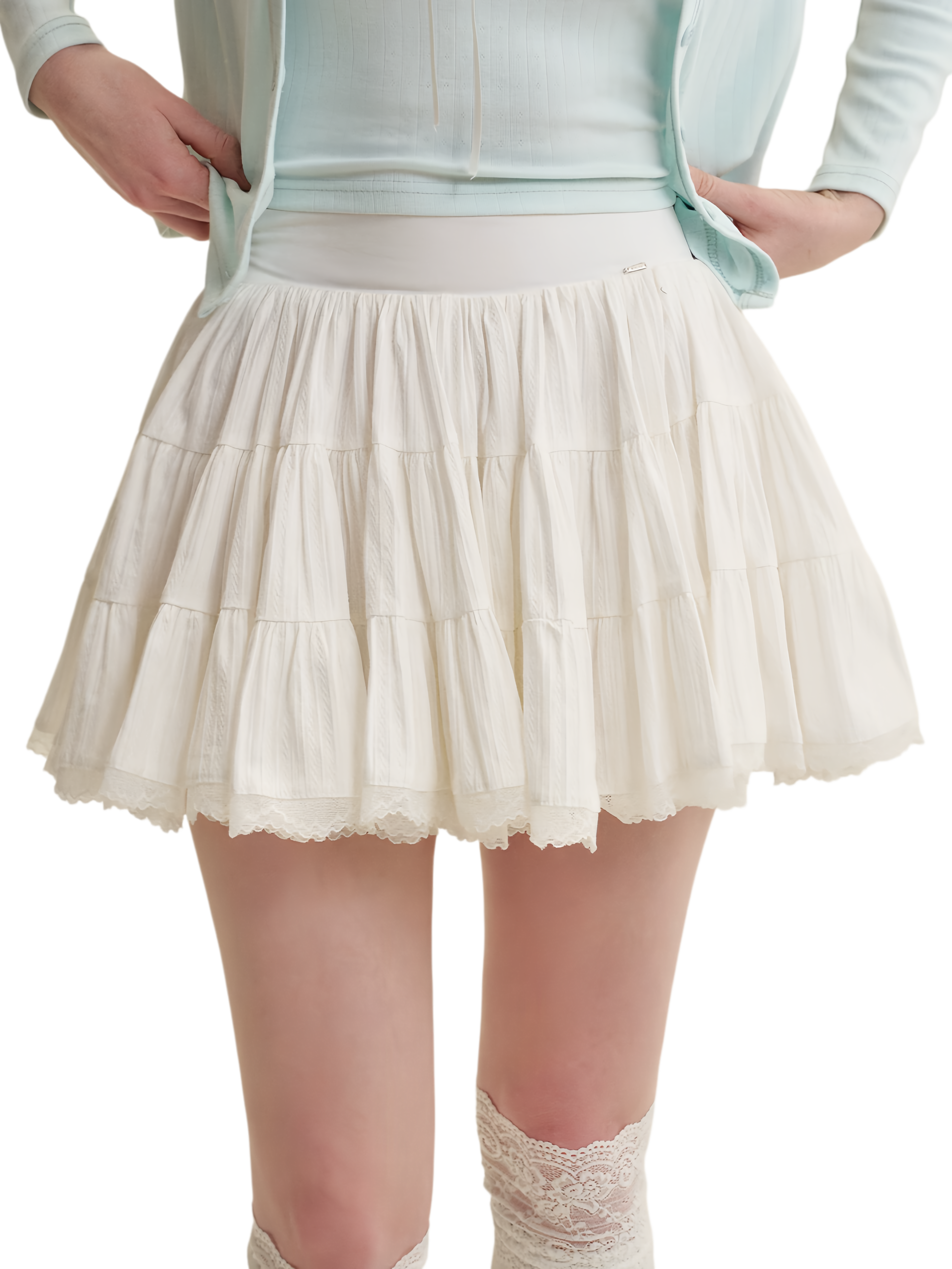 Romantic Lace Puff Skirt