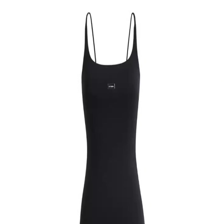 Minimal Long Knit Slip Maxi Dress