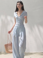 Tencel–Linen Relaxed Wide-Leg Pants