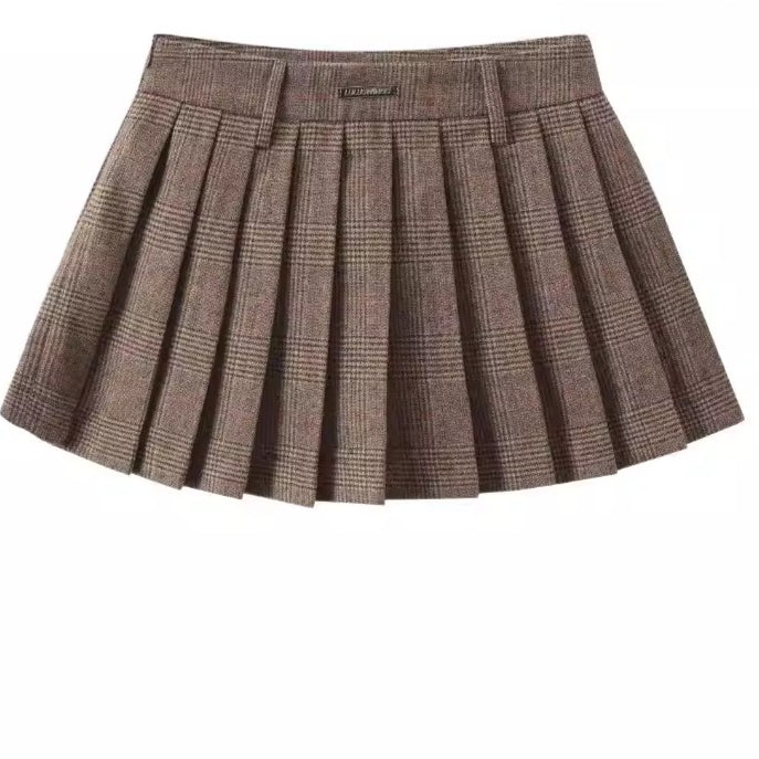 Vintage Collegiate Wool Jacket & Mini Skirt Set