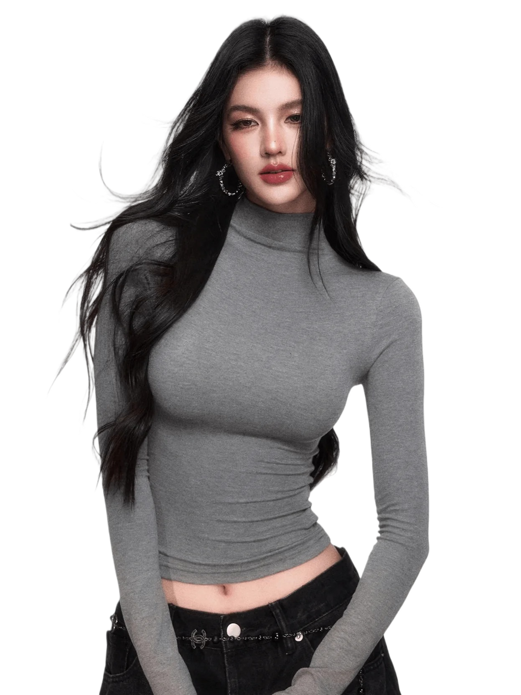 High-Stretch Mock-Neck Slim-Fit Base Layer