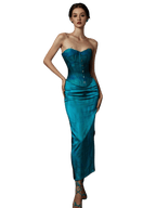 French Costume-Inspired Corset & Satin Mermaid Skirt Set