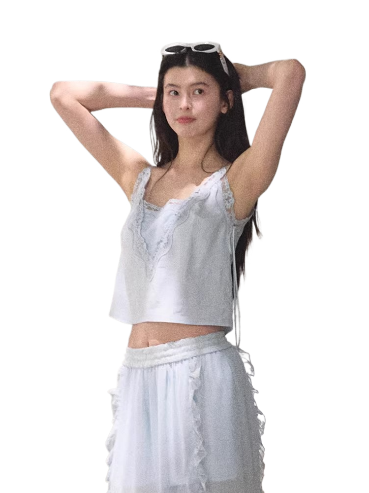 Lyocell Linen Camisole & Relaxed Trousers Set