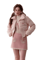 Berry Donut Reversible Cropped Down Jacket
