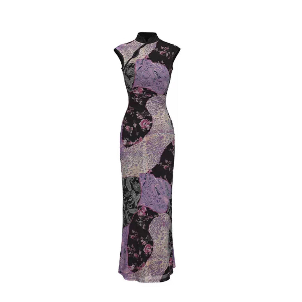 Mesh New Chinese-Style Cheongsam Dress