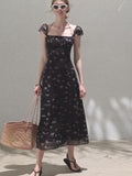 Moonlit Beaded Halter Waist-Cinched Dress