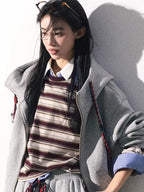 Miu-Inspired Varsity Sweatshirt & Skirt Set