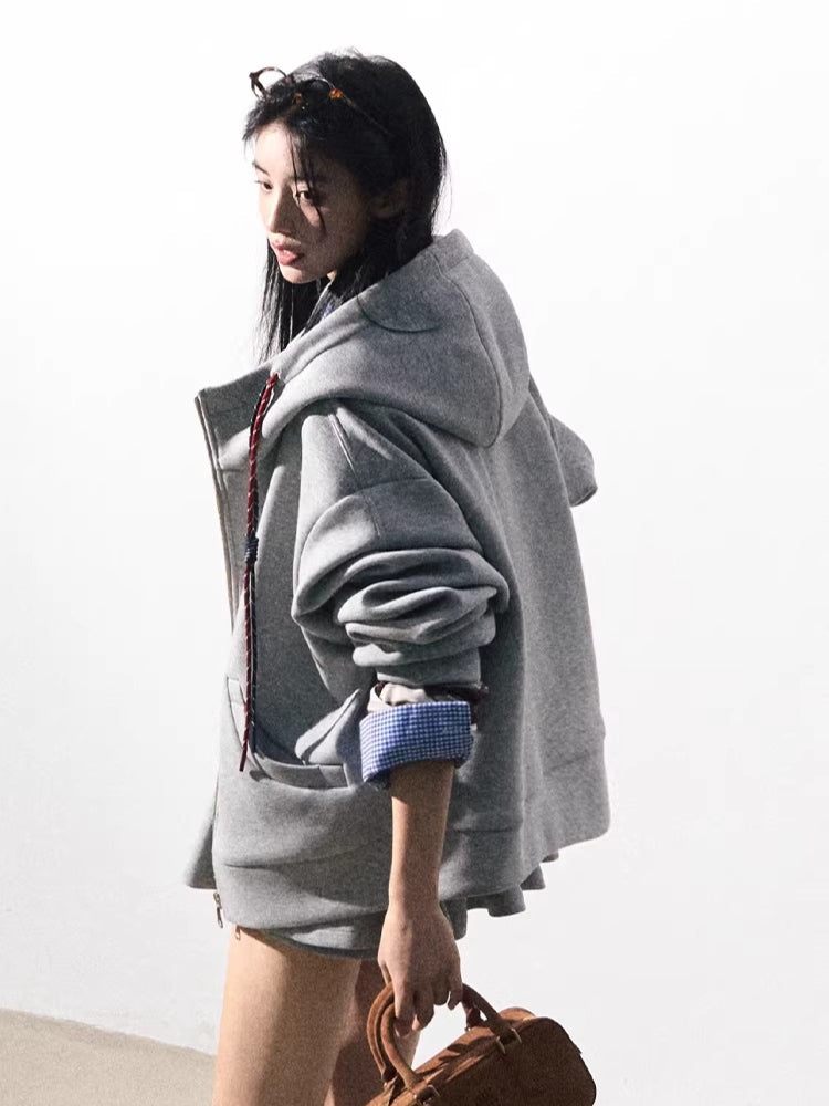Miu-Inspired Varsity Sweatshirt & Skirt Set