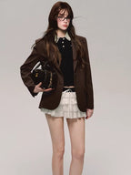 Embroidered Tiered Puff Mini Skirt