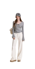 Drawstring High Waist Pants