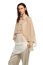 Sheer Trench Cape Top