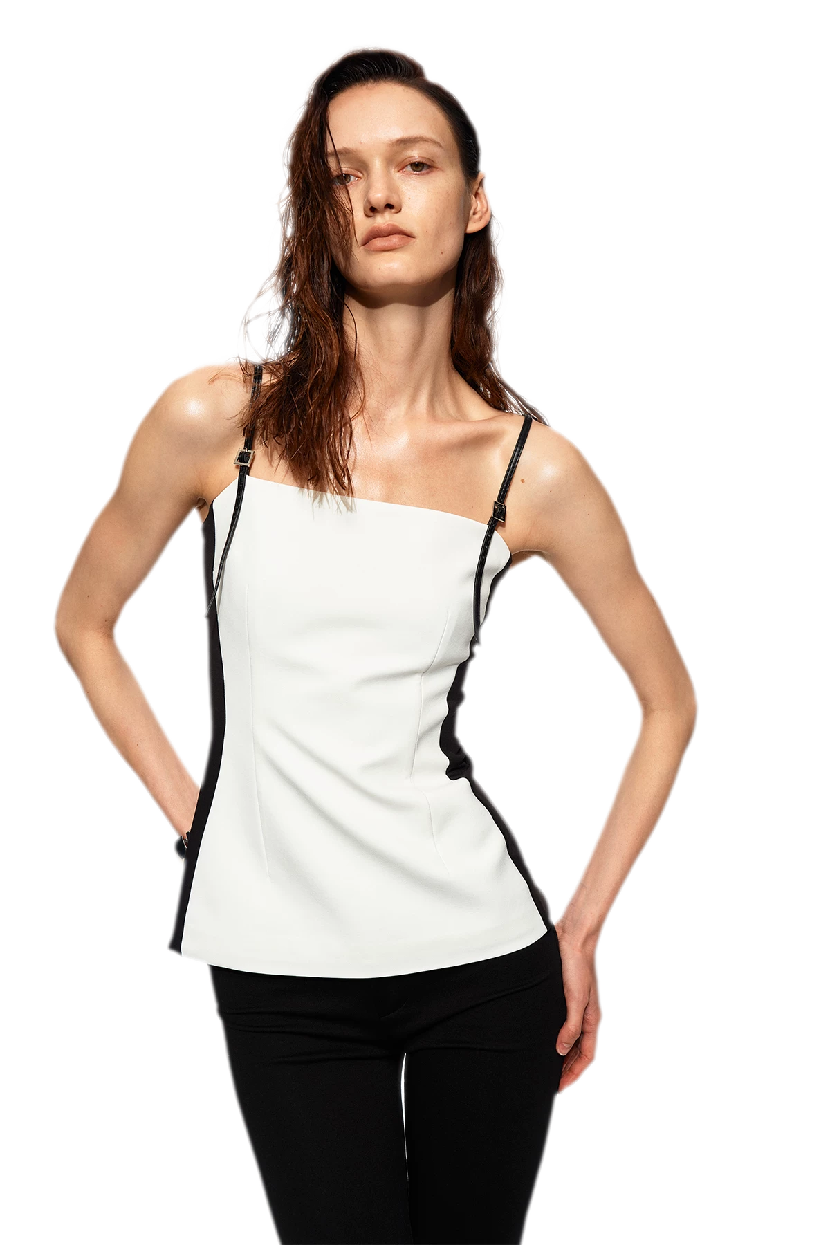 Black White Bustier Cami