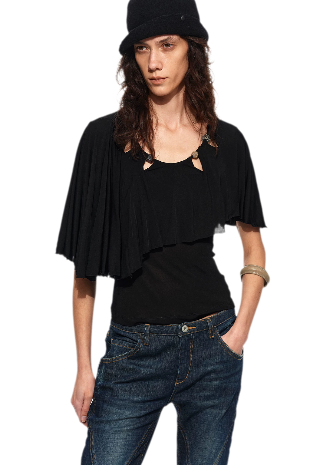 Cape Beaded Layered Tee