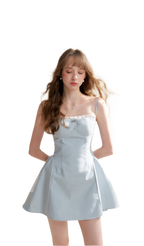 Lace-Trimmed A-Line Camisole Dress