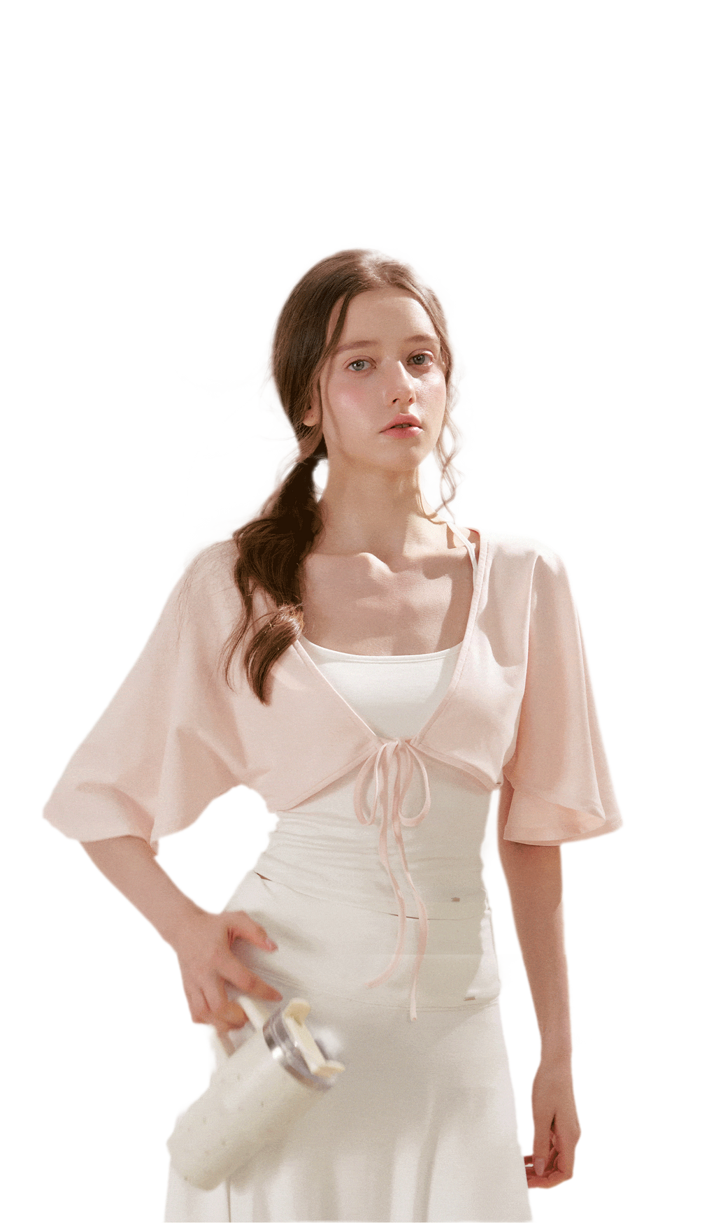 Airy Cloud U-Neck Vest & Batwing