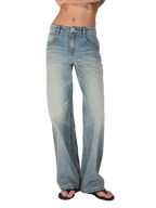 Vintage Straight Loose Fit Jeans with 3D Cat