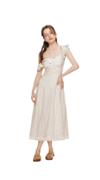 Lace Embroidery Maxi Dress