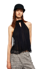 Tie Halter Chiffon Tank