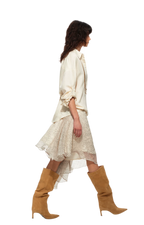Asymmetric Chiffon Midi Skirt