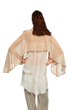 Sheer Trench Cape Top