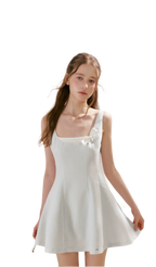 Bow Detail Short A-Line Dress