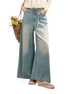 Bow Wide-Leg Jeans