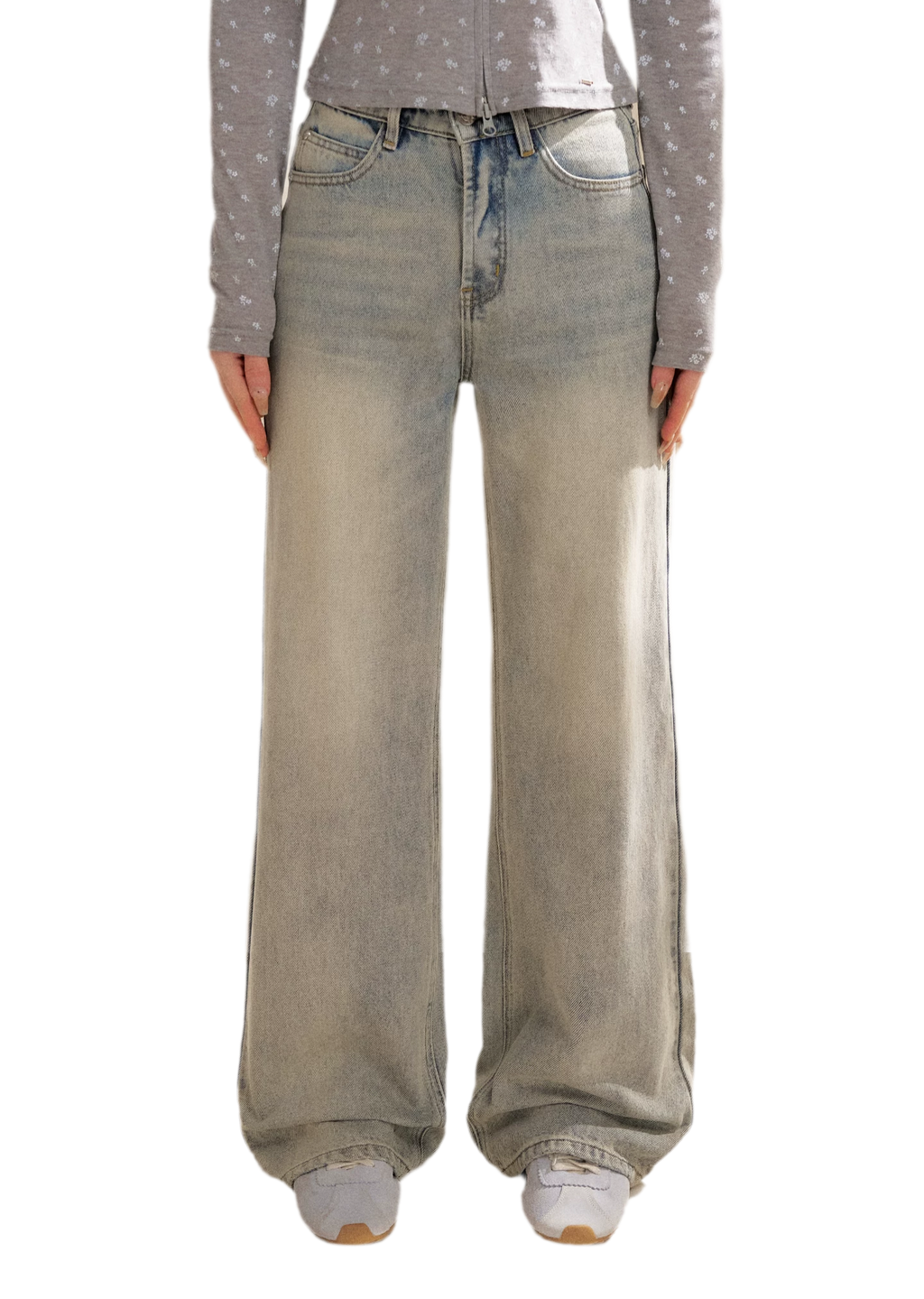 Rhinestone Logo Jeans