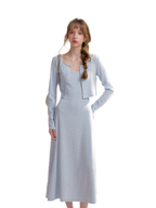 Rose Knit Cardigan Dress