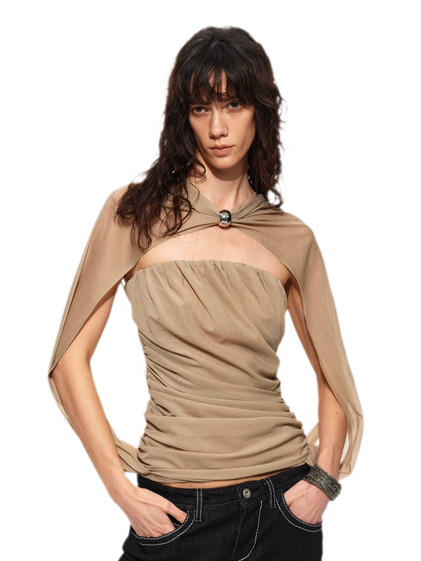 Cape Layer Bustier Top