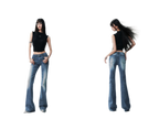 Low Rise Flare Jeans