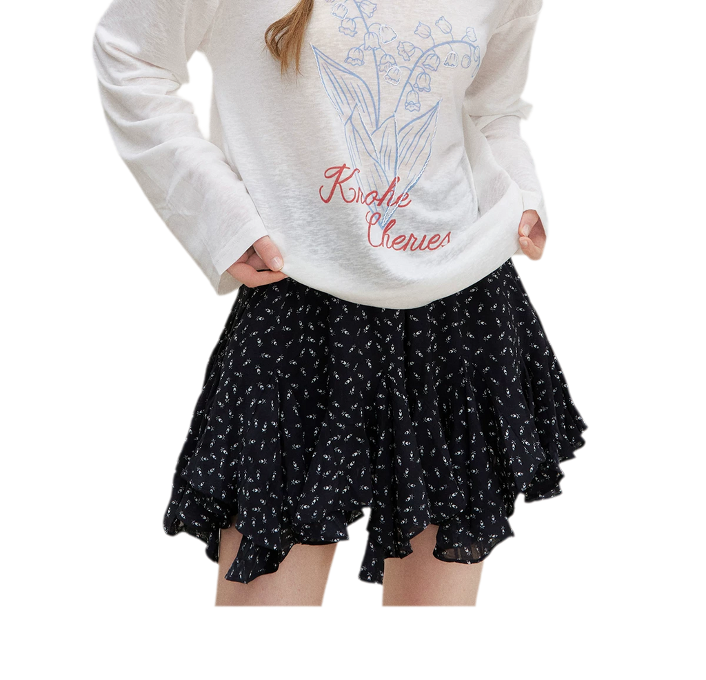 Hand-Drawn Floral Sun Protection Pullover