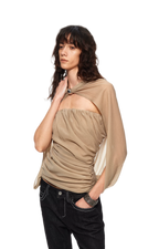 Cape Layer Bustier Top