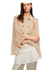 Sheer Trench Cape Top