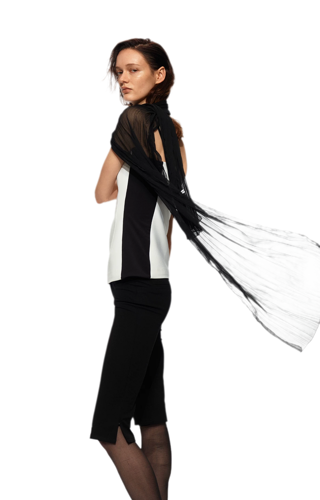Black White Bustier Cami